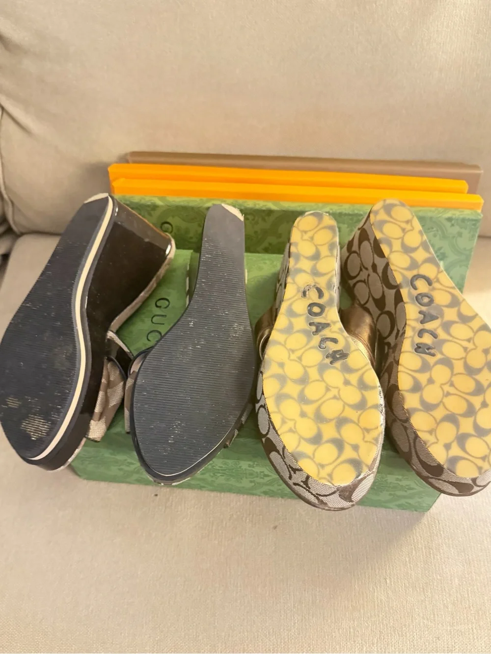 Coach slide mules